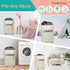 90-Liter Wondersome Laundry Hamper with Wheels - Farmhouse Cream - Extra Large Collapsible Rolling Clothes Cart - Heavy