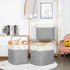 Bidtakay Extra Large Storage Baskets, 3-Pack Fabric Closet Organizers for Shelves, 17x12x15.1 inch, XL-White&Grey