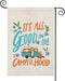 ZJXHPO Camper Decor - Travel Trailers Outside Decor, It’s All Good In The Camper Hood Flag for Campsite RV Sign