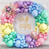 100 Pastel Balloons for Parties 10 Inch Latex Decorations for Easter or Rainbow Supplies - Blue, Purple, Yellow,