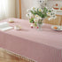 Use(47 63 Inch, meioro Tablecloth Striped Fringe Table Cloth Rectangular Tablecloths Cotton Linen Table Cover