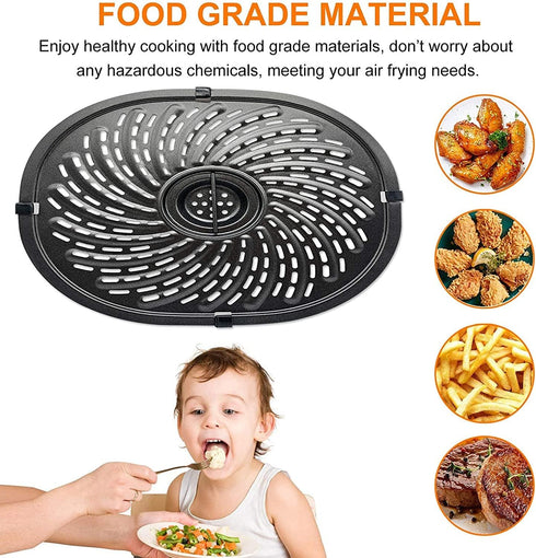 Air Fryer Grill Pan for Power XL Gowise 7QT, Nonstick Coating Crisper Plate, Replacement Parts, Accessories, Enamel