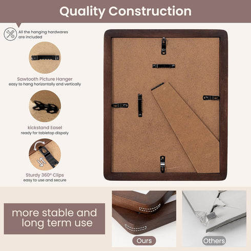 8x10 8 10 8''x10'' 5x7, 8 10 FLYJOE Picture Frame - Solid Walnut Wood x Photo Frame, Frame With Mat For Tabletop