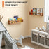 Heimlove 16 inch Set 2 Nursery Floating Shelves, Nursery Book Shelves for Wall, Bookshelf for Kids Solid Wood Mounted