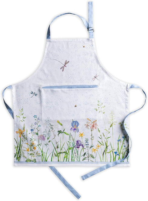 Maison d' Hermine 100% Cotton Kitchen Apron for Women with Pocket, Chef Apron for Men Cooking, Gardening, Server,