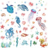 CRASPIRE 8 Sheets Sea Life Window Decals, Ocean Stickers for Bathroom Home Bedroom, PVC Self-Adhesive Clings