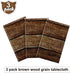 Irenare 3 Pcs Brown Wood Grain Tablecloths, Rustic Plastic Table Covers for Rectangle Table, Vintage Farmhouse