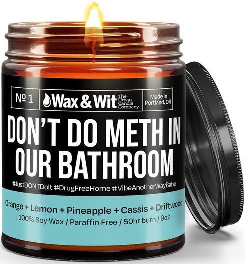Wax & Wit Funny Soy Candle Gift for Women, Humorous Aromatherapy Candle, Ideal for Housewarming, Birthday - 9oz