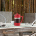 Oggi Borosilicate Glass French Press Coffee Maker (20oz), 5 Cup Capacity, Red with Stainless Steel Lid & Plunger
