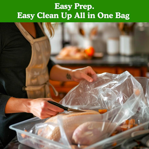Regency Wraps Turkey Roasting Bags with Twist Ties, Oven Safe for Cooking Turkey, Poultry, or Meat, 20" x 24" (2 pack)