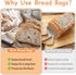 Reastar 72 Pack 100 Bread Bags with Ties, Clear Bread Bags for Homemade Bread and Ties, Adjustable Reusable Plastic