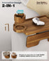 2-in-1 360 SS304 BLUEWEST Couch Cup Holder Tray & Sofa Arm Tray Large Acacia Wood Clip-On Side Table with Cup Holder on