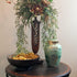 Large Green Garden Brass Cremation Urn | Unique Funeral Urn with Gold & Green Enamel Details