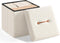 SONGMICS Small Folding Storage Ottoman, Foot Rest Stool, 15 x 15 x