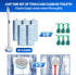 FAMYLI Set 60 Disposable Toilet Brush with Replacement Heads, Toilet Cleaning Replacement Pads, Starter Kit