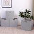 Cube Storage Bins 13×13 Linen Foldable Box with Handles, Set of 4 Large Capacity Organizers for Closet and Shelf