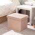 16.5"x12.6"x12.6" B FSOBEIIALEO Storage Ottoman Cube Small Sherpa Ottoman Foot Rest, Foldable Portable Boucle Ottomans