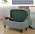 FUANGUI Ottoman Cover Stretch Storage Ottoman Bench Slipcover Jacquard Folding Storage Bench Ottoman Cover Footrest