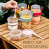 4 Pack 22 oz Crystalia On The Go Yogurt Parfait Cups with Lids & Spoon, Large Breakfast Plastic Bowls with Topping