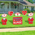 8Pcs 16Pcs Whaline Nurse Graduation Yard Signs with Stakes Grad Cap Nurse Cap Lawn Sign Waterproof Congrats Grad Lawn