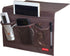 Brown Bedside Storage Organizer, Caddy for TV Remote Control, Phones, Magazines, and Tablets