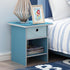 2-Pack, Furinno Dario End Table / Side Table / Night Stand / Bedside Table with Bin Drawer, Light Blue/Light Blue