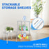 YSSOA Heavy Duty 1-Tier Shelving Unit, 15" W x 13.8" D x 15" H, Wire Metal Stackable Storage, Chrome, 2 Pack