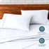 Bare Home Microfiber Pillow Cases - King Size Set of 2, Cooling Double Brushed White Pillowcases, Easy Care