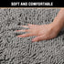 H.VERSAILTEX Chenille Bath Mat, Thick Soft Absorbent Microfiber Rug for Bathroom, 24x17, Grey