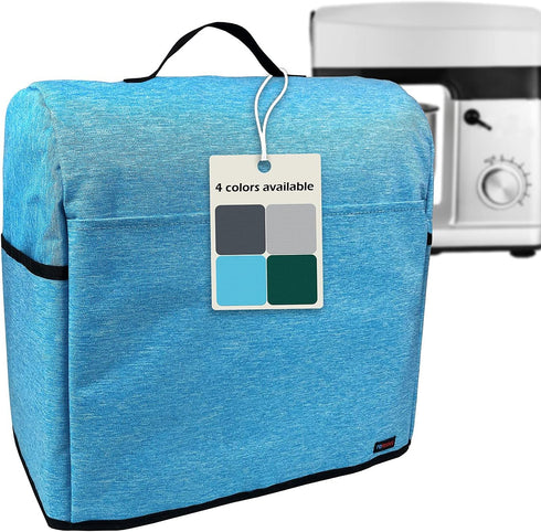 Stand Mixer Dust-proof Cover with Organizer Bag for Kitchenaid Mixer, Multi Pockets for Accessories (Blue, 4.5-5 Quart)