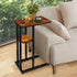C Shaped Side Table for Sofa, Couch End Table for Small SpacesSkinny Couch Side Tables Slide Under Sofa Bed,Snack Table