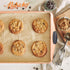 NutriChef Large Nonstick Cookie Sheet for Baking - 17" x 11" Carbon Steel Pan with Black Silicone Handles - Copper