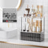 Delamu 2-Tier 2-Drawer Bathroom Organizer Countertop, Multi-Purpose Makeup Organizer, Elegant Black