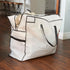 Household Essentials 2622 MightyStor Large Storage Bag with Handles, White Tarp with Black Trim for Clothing