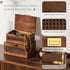 Decorative Rattan Storage Boxes: Solid Wood Woven Baskets with Lid, Keepsake Memory Jewelry Box, Natural Boho Organizer