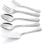 HaWare Stainless Steel Silverware Serving Set, 5 Pieces, Pearled Edge Hostess Set for Buffet Party Kitchen, Dishwasher
