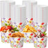 Hsei 60 Pcs 16oz Floral Disposable Soup Bowls Ice Cream Cups Flowers Snack