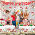 185Pcs Set, 25 cocomigo Mushroom Birthday Decorations Tableware Mushroom Birthday Decorations with Plates Napkins Cups