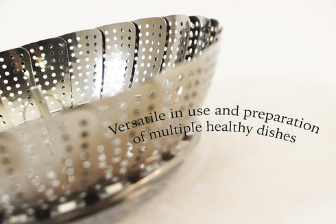 ExcelSteel Stainless Steel Foldable Vegetable Steamer