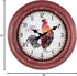 La Crosse Technology 12 Inch Distressed Red Rooster Quartz Wall Clock - Model 404-3630