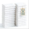 Casa Platino White Washcloths 24 Pack - 13x13 inches - 100% Cotton
