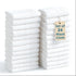 Casa Platino White Washcloths 24 Pack - 13x13 inches - 100% Cotton