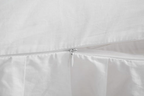White Body Pillowcase with Ruffles, Cotton Pillow Sham Cover 21"X54" 1pc