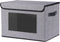 Fabric Storage Boxes - Storage Baskets for Shelves with Lids, Decorative Linen Closet Organizers Boxes, Small, Gray