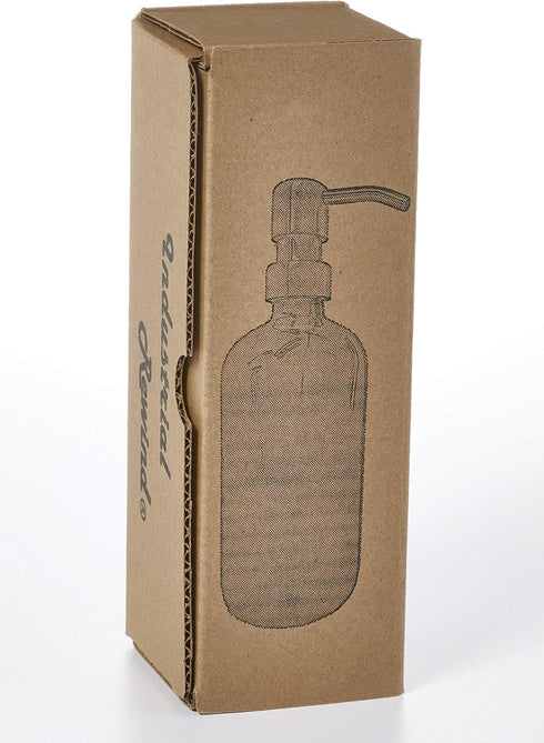 Clear Soap Dispenser with Oil Rubbed Bronze Pump - 8oz Glass Dispenser with Non Slip Coaster