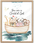 KensTro Natural OAK Wood Noah Ark Framed Wall Art, 12x16 in Being