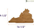 Totally Bamboo Virginia State Shaped Bamboo Serving & Cutting Board, Brown