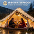 65FT/20M 200 8 JTSIOV Christmas Tree Lights, LED Christmas Lights Plug in, Modes Waterproof Outdoor Lights Indoor