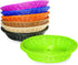 G.E.T. WB-1501-BK Round Polyweave Bread Roll Serving Basket - 9.5" - Black