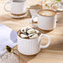 12OZ Set 4 GBhome Stackable Coffee Mugs with Stand, Ceramic Coffee Mugs with Texture Patterns for Man,Woman,Dad,Mom